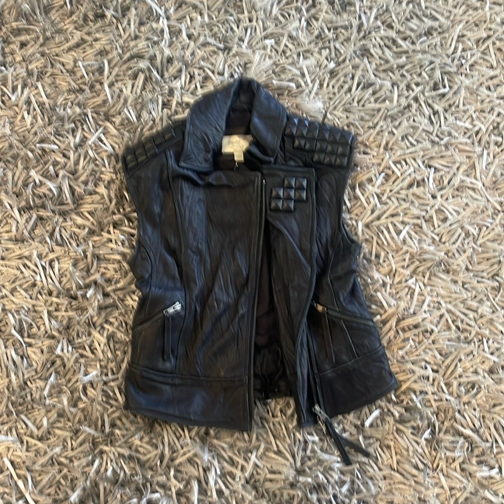 Never worn Elizabeth & James leather vest new with tags